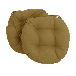 Blazing Needles, 16-inch Spun Polyester Solid Outdoor Round Tufted Chair Cushions (Set of 2) - 1 of 1