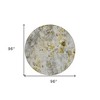 Taupe Ivory And Tan Floral Washable Indoor Outdoor Area Rug - 3 of 4
