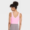 Women's Everyday Soft Light Support Contrast V-Neck Cropped Sports Bra - All In Motion™ - 2 of 4