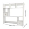 YIYIBYUS Desktop Organizer, Office Storage Rack with 2 Drawers, White - 4 of 4