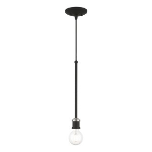 Livex Lighting Lansdale 1 - Light Pendant in  Black/Brushed Nickel - 1 of 3