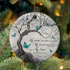 Butterfly Memorial Ornament - Remembrance Ceramic Keepsake with Tree and Quote - 4 of 4
