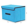REGALWOVEN Collapsible Clothes Books Organizing Fabric Storage Bin with Lid and Handle 1Pc - 4 of 4