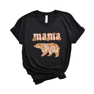 Simply Sage Market Women's Mama Bear Flowers Short Sleeve Graphic Tee - 1 of 3
