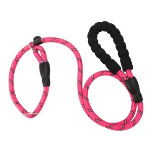 Unique Bargains Nylon Dog Leash Sponge Handle Reflective Rope Length 51.18" Diameter 1/2 inch - 1 of 4