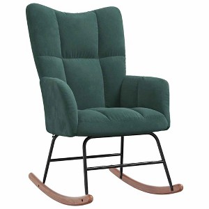 vidaXL Rocking Chair Dark Green - 1 of 1