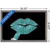 Trends International Tina Lavoie - Aqua Glitter Lipstick Framed Wall Poster Prints - 3 of 4