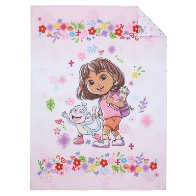 Baby Boom 4pc Crib/Toddler Dora Comforter Set