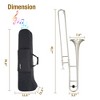 Professional Bb Alto Trombone for Beginners - Nickel-Plated Brass with Hard Case, Mouthpiece, Cloth & Gloves - Accurate Tone & Powerful Sound - 3 of 4