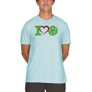 Vapor Apparel Men's I Heart Pickleball UPF 50+ Sun Protection Short Sleeve Performance T-Shirt for Sports and Outdoor Lifestyle - 1 of 3