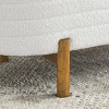 GlasFlength Ottomans and Benches Oval Storage Bench with Rubber Wood Legs Simple Fashion Design for Modern Living Spaces, Beige, 46.65"*18.11"*7.88" - 4 of 4