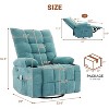 Swivel Rocker Recliner Chair w/ Massage & Heat – Oversize Ergonomic Sofa, 2 Seat Widths (21"/23"), 400lb Capacity, Side Pocket & Cup Holders - 2 of 4