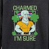 Women's - SpongeBob Squarepants - Charmed Im Sure Lightweight French Terry Wide Neck Long Sleeve Shirt - 2 of 4