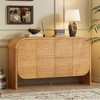 NicBex 56" Modern 4-Door Sideboard,Kitchen Storage Cabinets with 4 Compartments for Storage and Adjustable Shelf,Brown - 2 of 4