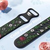HTUTWOO Floral Band Compatible with Apple Watch Bands 38/40/41/42mm, Flower Engraved Silicone Inlay Dressy Strap for iWatch Series Ultra - 3 of 4