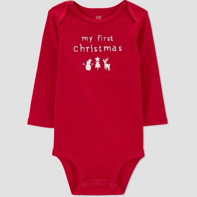 Carter's Just One You® Baby 'First Christmas' Bodysuit - Red 9M