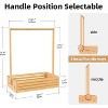 Wooden frame portable storage basket, suitable for storing baby and pet supplies - 3 of 4