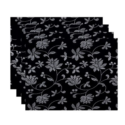 4pk Placemats Amber Navy - e by design