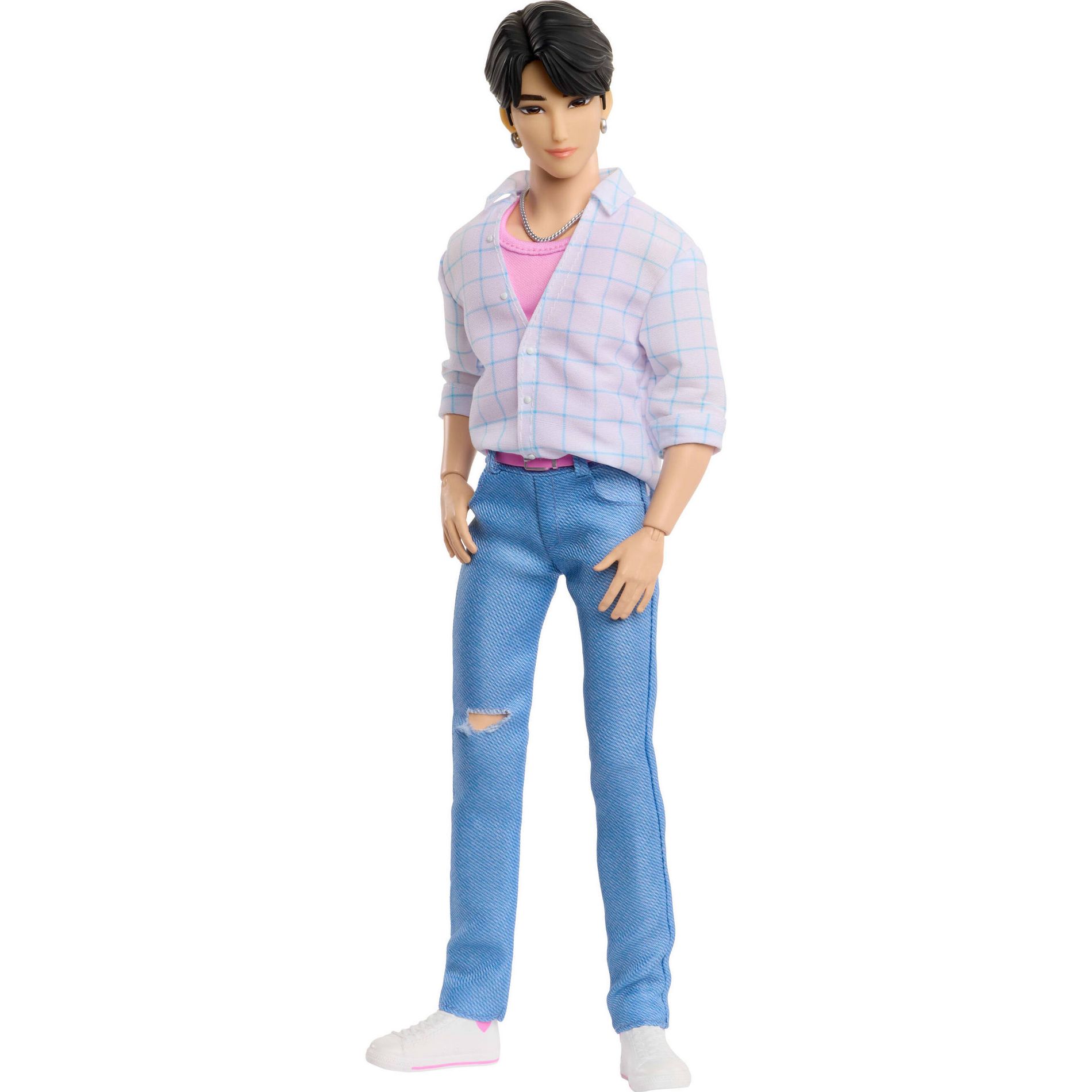 KPop Demon Hunters Saja Boys Jinu Fashion Doll in Soda Pop Look with Themed Movie Accessories