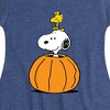 Girls' - Peanuts - Snoopy Woodstock Pumpkin Fit & Flair Cap Sleeve Dress - 2 of 4