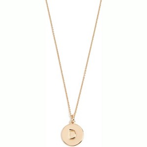 Gold Initial Pendant Necklace, Personalized Letter Jewelry Gold A-One Size - 1 of 4