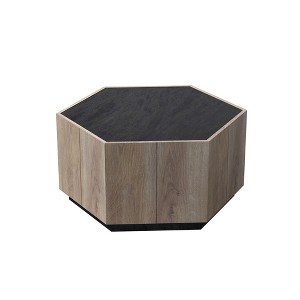 NicBex Modern 20.5" Hexagonal Coffee Table with Drawer for Living Room and Office - 1 of 4