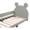 NicBex Twin Size Daybed, Upholstered Day Bed with Carton Ears Shaped Headboard, for Kids Teens Boys Girls - 4 of 4