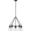 Progress Lighting Stockbrace 5-Light Farmhouse Chandelier, Matte Black, Clear Glass Shade - 2 of 2