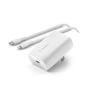 Just Wireless 20w 1-port Usb-c Home Charger With 6' Usb-c To Usb-c Cable -  White : Target