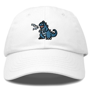 Dalix Giant Lizard Kaiju Embroidered Cotton Dad Hat Baseball Cap Adjustable Glow in the Dark Mens - 1 of 4