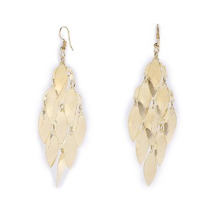 SOHI Women's Silver Foliage Drop Earrings - 1 of 3