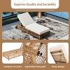 Mshliw Outdoor Lounge Chair with 5-Position Backrest, Rattan Chaise Lounge with Cushion and Wheels for Poolside, Backyard & Garden - 3 of 4