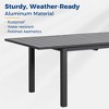Aluminum Outdoor Dining Table, Large Rectangular Expandable Patio Table for 6-8 People W/ Adjustable Feet for Deck Balcony Garden, 67.91- 91.33inch - 4 of 4