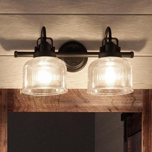 Urban Ambiance Luxury Luxe Industrial Bath Fixture,  8-3/4"H x 17"W,  Fashion Bronze Finish, UHP2041 - 1 of 4