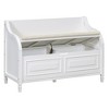 Cesicia Rustic Style Solid wood Entryway Multifunctional Storage Bench with Safety Hinge - 2 of 4