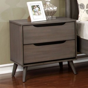 NicBex Mid-Century Modern 2-Drawers Nightstand Bedside Table with Round Tapered Legs End Table for Living Room, Bedroom - 1 of 4