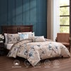 Bebejan Blue Blossom 100% Cotton 5-Piece Reversible Comforter Set - 2 of 4