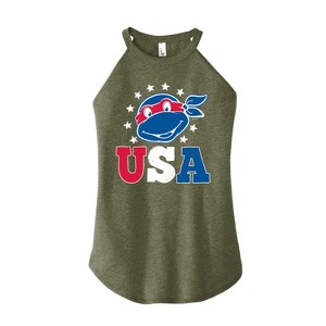 Women's - Teenage Mutant Ninja Turtles - USA Raphael Graphic High Neck Tank - 1 of 2