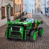 24V 2 Seater Ride On Dump Truck for Kids, Remote Controlled Electric Construction Vehicle with Dump Bed, Extra Shovel, 2WD/4WD, LED Lights - 4 of 4