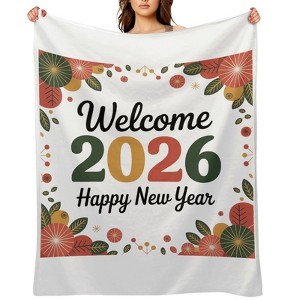 FIONECA 2026 Christmas & New Year Extra Warm Flannel Blanket, Holiday Print, Full Size, Ideal Gift, For Napping - 30"¡Á40" - 1 of 1