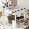 Full Size Low Loft Bed with Slide, Three Storage Drawers and Two Doors - 3 of 4