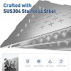 Attop 2-Pack Shower Corner Shelves, 304 Stainless Steel Recessed Bathroom Shelves for Tile Walls, 10-inch Grooved Design (Silver, Cross Shape) - 4 of 4