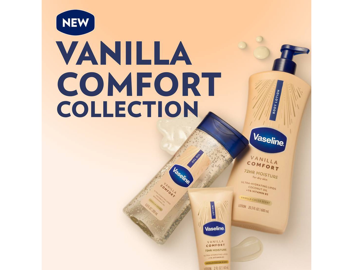 Увлажняющее гелевое масло для тела Vaseline Comfort, Vanilla, 6.8 fl oz — фото 7