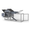 FURNIinspire Pet Crates And Houses All-Weather Chicken Coop with Pre-Drilled Holes, Pull-Out Trays And Functional Zones, Grey, 79.90"*24.20"*40.20" - 2 of 4