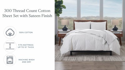 Sand Twin Cotton Percale Deep Pocket Sheet Set