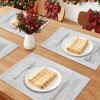 REGALWOVEN Fall Placemats Set of 6 Plastic Placemats for Dining Table Decor, Washable Kitchen Table Mat with Snowflake Pattern - 2 of 4