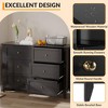 Dresser 6 Drawer Chest for 48 Inch TV Modern Wood Organizer TV Stand Living Room Entryway Hallway - 4 of 4