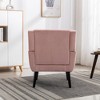 APRILSOUL Pink and Foam Modern Soft Linen Material Ergonomics Accent Chair Home Chair With Black Legs For Indoor Home - 2 of 4