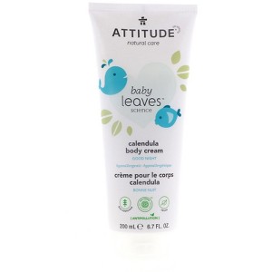 Attitude Baby Leaves Calendula Body Cream, Almond Milk, 6.7 oz - 1 of 4