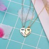 Bff Friendship Necklace for 2 - Best Friend Necklaces Bff Gifts for 2 Matching Heart Best Friends Forever Pendant Necklaces Set - 2 of 4